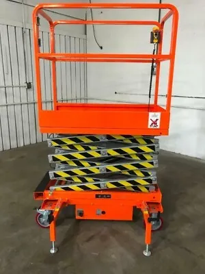 New 5 Star 16 Feet Max Lift New Electric Scissor Lift Man Lift Skylift Jack • $3595