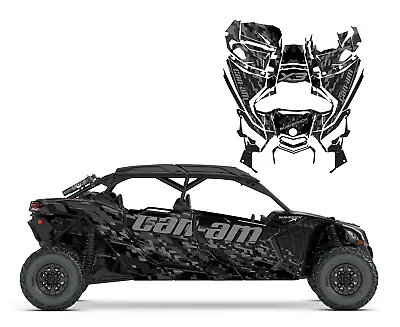 Can Am Maverick X3 Max 4 Seater Custom Graphics Wrap Kit 1901 Black Camo • $549