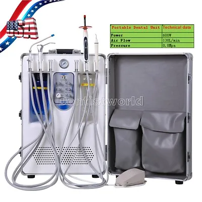 Dental Mobile Delivery Unit Turbine System Suction Rolling Case Air Compressor • $1055.12