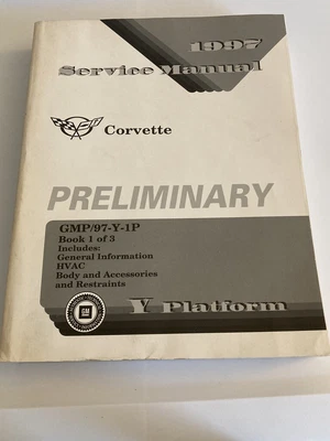 $19.99 • Buy 1997 C5 Corvette Dealer Service Shop Manual HVAC Body Accessories Restraints 
