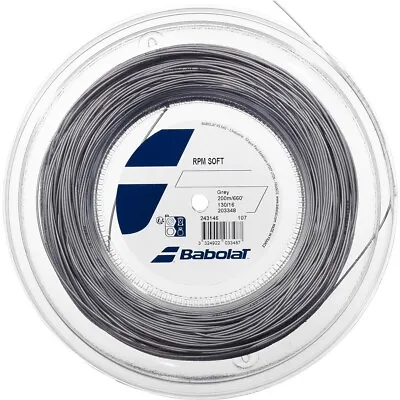 Babolat RPM SOFT Tennis String 16G 1.30mm (Grey) 660ft 200m Reel • $159