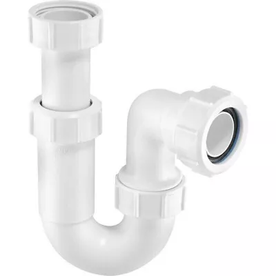 McAlpine 1 1/4'' Adjustable Inlet Tubular Swivel 'P' Trap 75mm Water Seal ASA10 • £8.50