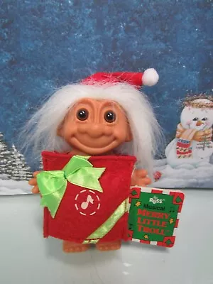 MERRY LITTLE CHRISTMAS PRESENT SANTA TROLL (#2) - 5  Russ - NEW IN ORIGINAL BAG • $95