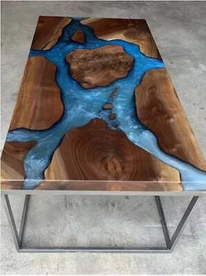 Blue Walnut Wood Resin Epoxy Table Top Custom Order Coffee Dinning Sofa Table • $234.15