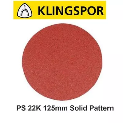 125mm Sanding Discs 5 Inch SOLID PS22K Hook & Loop Wood Metal Dry Sanding Discs • £42.99