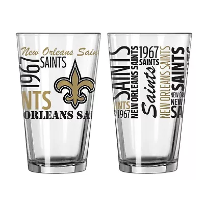 $19.99 • Buy New Orleans Saints Boelter NFL Spirit 16oz Pint Glass(1) FREE SHIP!!