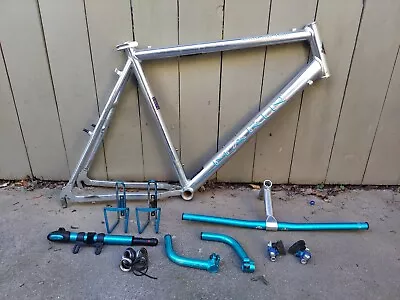 Vintage 22  MARIN INDIAN FIRE TRAIL FRAME BAR STEM BUNDLE Manitou Yeti WTB Used • $50