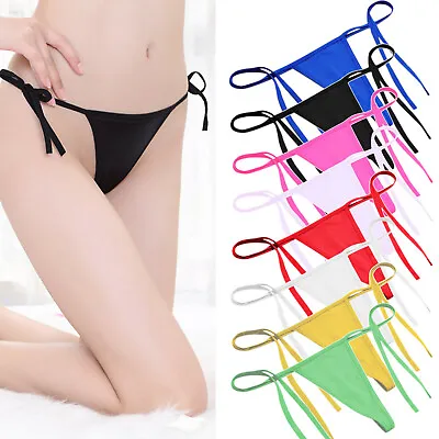 £1.19 • Buy Women Sexy Micro G-String Mini Bikini Briefs Panties T-Back Thong Underwear Hot