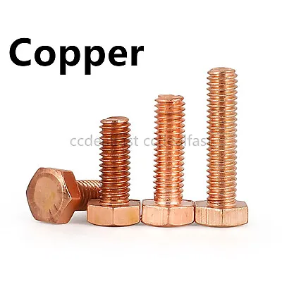 Solid Pure Copper Allen Screws Hex Head Bolts M3 M4 M5 M6 M8 M10 M12 • $3.69