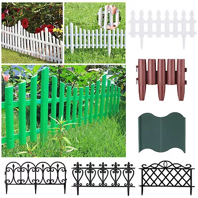 Plastic Flexible Garden Edging Lawn Grass Border Edge Securing Pegs Wood Effect • £8.95