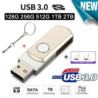 2TB 1TB USB Flash Drive Metal U Disk Memory Stick Pen PC Laptop Storage Backup • $16.84