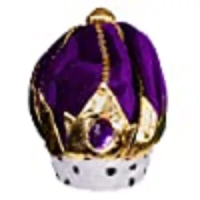 Mardi Gras Jeweled Crown King Royal Soft Fabric Medieval Renaissance Hat Cap • $7.99