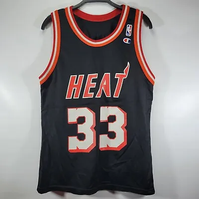 RARE Vintage Champion Alonzo Mourning NBA Miami Heat Basketball Jersey Size 40 M • $77.07