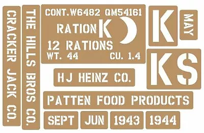 K Ration Crate Stencils Inc Plans To Build Stencil Set • $22.23