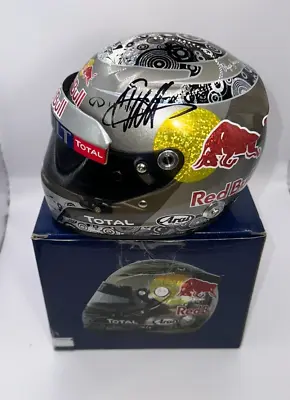 Sebastian Vettel (Germany)signed Red Bull  1:2 Helmet (signed On Helmet Twice !) • $1999