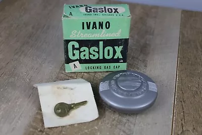Vintage NOS Ivano Gaslox 1940-1950 Automotive Universal Locking Fuel Gas Cap • $70