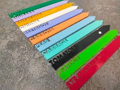 £2.99 • Buy Plant Labels Garden Markers Tags Herb Vegetable Flower Seed Sign Acrylic 