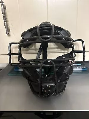 Vintage 70’s Wilson Metal Bar Black Padded Leather Baseball Catchers Mask A3055 • $39.99