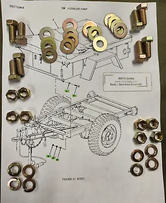 M416 M762 Trailer - Body Hold Down- Hardware Kit • $20