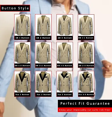 Mens Suit Custom Made Bespoke Business Wedding Groom Suit 300+ Fabrics Available • $169