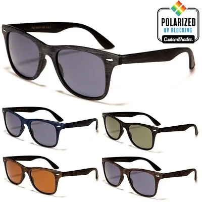 $14.95 • Buy Polarised Sunglasses - Mens / Womens - Retro Frame - Wood Grain Print- Polarized
