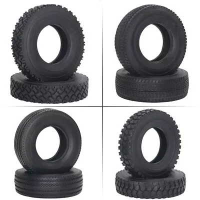 1/14 Trailer Rubber Tire Road Tyre Wheel For 1:14 RC Tamiya Mud Head Cargo Truck • £17.99