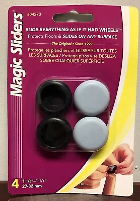 Magic Sliders Plastic Round Floor Sliders  # 04273  Package Of 4 • $8