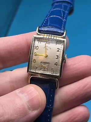Vintage Mens Elgin Art Deco Mechanical Wrist Watch Working!  Beauty! With Box • $125