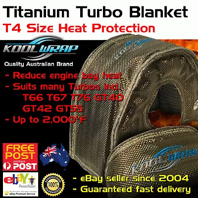 TURBO BLANKET Titanium T4 Beanie Cover Heat Shield T66 T67 T76 GT40 GT42 GT55 • $105.50