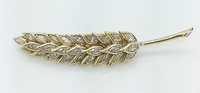 ESTATE VERDURA 18kt YELLOW GOLD & DIAMOND BRANCH PIN  • $13800