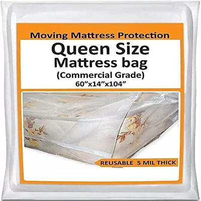 Mattress Bags For Moving Queen Mattress Storage Bag 5 Mil Heavyduty Thick Plasti • $25.55
