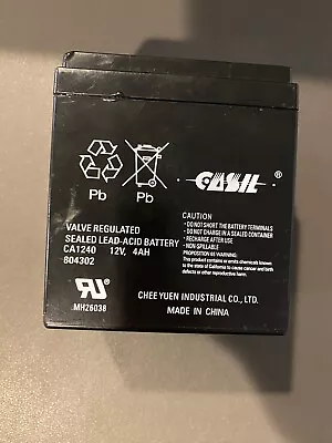 Casil Genuine CA1240 12V 4Ah SLA Alarm Battery CA-1240 Honeywell ADT Replacement • $20