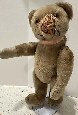 Antique/Vintage 1940-50  9  Steiff Mohair Jointed Teddy Bear Germany (NEEDS TLC) • $47.21