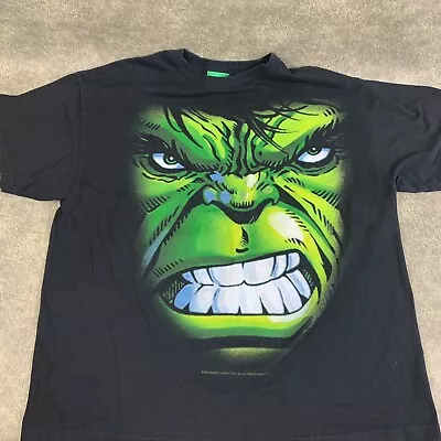 VTG 2002 Marvel Comics The Incredible Hulk Graphic T-Shirt Mega Print Glitter • $39.97