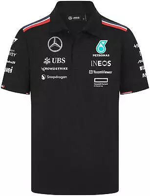 Mercedes AMG Petronas F1 Men's 2024 Team Polo Shirt - Black • $85