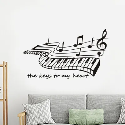 Wall Sticker Wall Sticker Adhesive Piano Wall Decal Art Stickers For Kids Room • £8.65