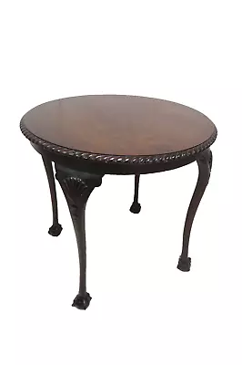 Vintage English Victorian Window Table Or Accent Table With Ball And Claw Feet • $375