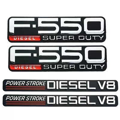 4x 1999-2003 F550 Diesel Super Duty PowerStroke Turbo V8 Fender Emblem Bagde • $69.99