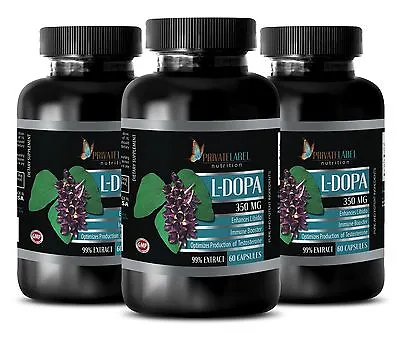 L-Dopa 99% Extract Powder 350mg Mucuna Sports Supplements 180 Pills 3 Bottles • $50.72