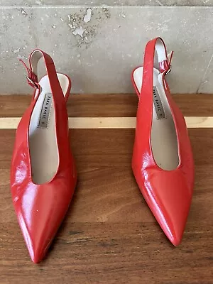 Zara Basic Reddish Orange Slingback Kitten Heels EU 39 US 8.5 • $25