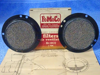 $60 • Buy 1949 1950 Ford Custom Custom Line Crestline Air Ventilator Filters NOS