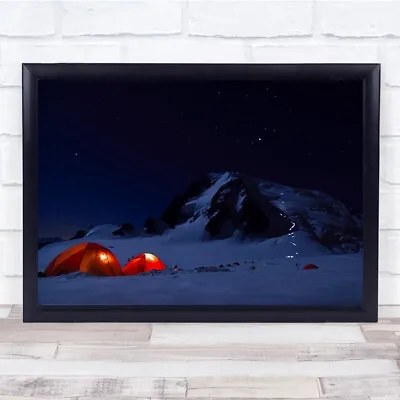 $40.60 • Buy Mountain Alpine Landscape Night Tent France Wall Art Print