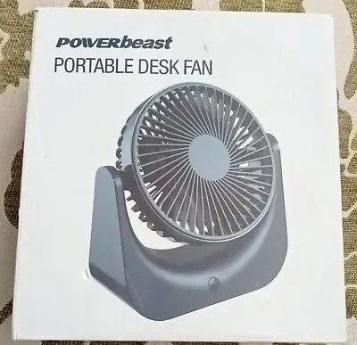 4000mAh Portable USB Desk Fan 6  Small Table Fan With Rechargeable Battery • £7.99