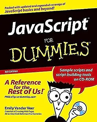 £3.39 • Buy JavaScript For Dummies, Vander Veer, Emily A., Used; Good Book