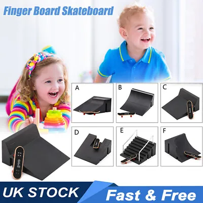 £5.39 • Buy Fingerboard Skate Park Mini Board Finger Ramps Skateboard Kids FunToy Xmas Gifts