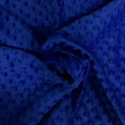 Super Soft Dimple Dot Cuddle Popcorn Soft Fleece Plush Fabric -  Cobalt Blue • £5.50