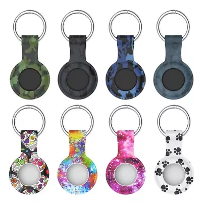 £3.85 • Buy For Apple AirTag Silicone Loop Holder Keyring Carry Case Metal Keychain Pet Tag