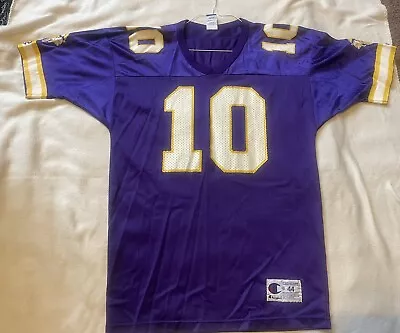 Champions Minnesota Vikings Fran Tarkenton Mens Jersey…Size 44…*Peeling* • $15