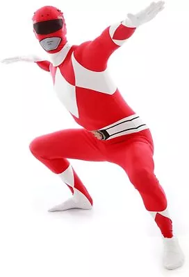 Red Power Ranger Morph Suit Men Costume Adult Men Super Hero Dress Up • $41.99