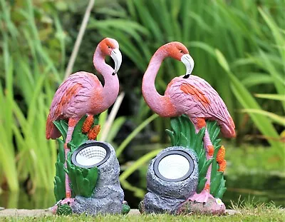 £12.50 • Buy Garden Ornaments Flamingo Solar Powered Flamingos Light Up LED Decor 27 Cm Tall